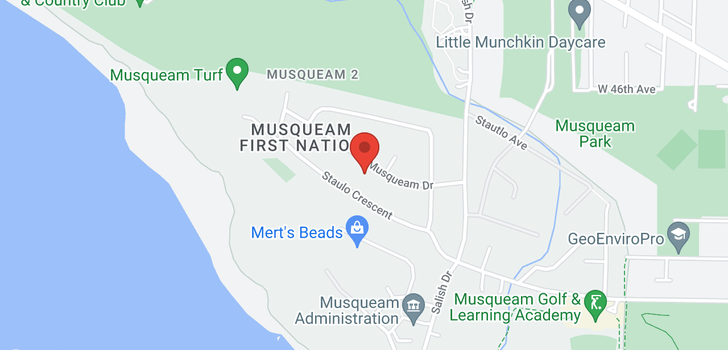 map of 4222 MUSQUEAM DRIVE